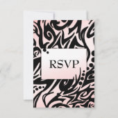 Résumé Noir et Rose Tribal avec Menu RSVP (Dos)