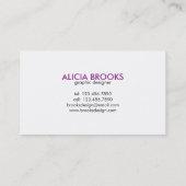 Resume-stijl - Paars Visitekaartje (Achterkant)