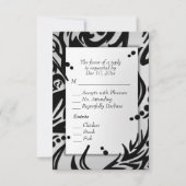 Résumé Tribal Argent avec Menu RSVP (Devant)