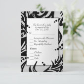 Résumé Tribal Argent avec Menu RSVP (Debout devant)