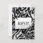 Résumé Tribal Argent avec Menu RSVP (Dos)