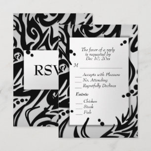 Résumé Tribal Argent avec Menu RSVP