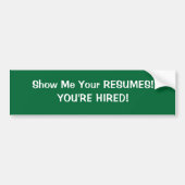RESUMES EQUAL HIRE BUMPERSTICKER (Voorkant)