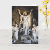 Résurrection de la carte de voeux du Christ, carte (Fleur jaune)