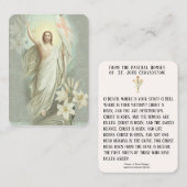 Résurrection de Pâques Cartes saintes Prière pasch (Devant / Derrière)