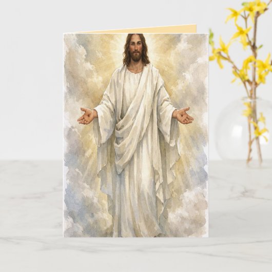 Resurrection Easter Greeting Card Kaart (Gele Bloem)