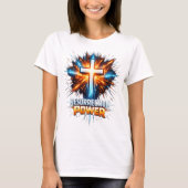 Resurrection Power Christian Cross T-Shirt  (Devant)
