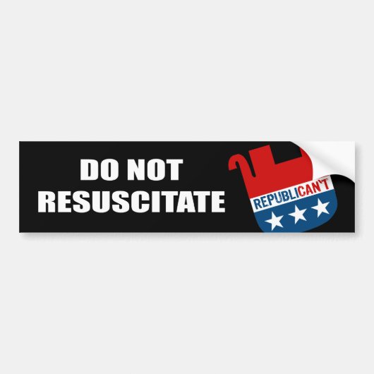 Resuscitate niet bumpersticker (Voorkant)
