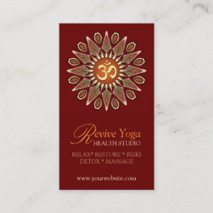 Rétablissez cartes de visite d'âge de l'OM de yoga