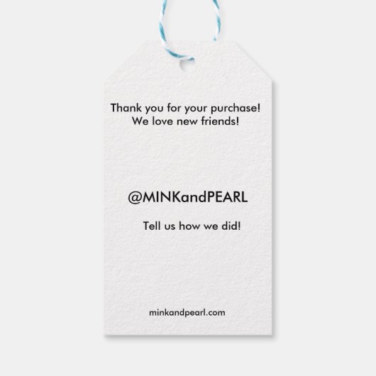 Retail Greeting Label | Social Media Label Cadeaulabel (Achterkant)