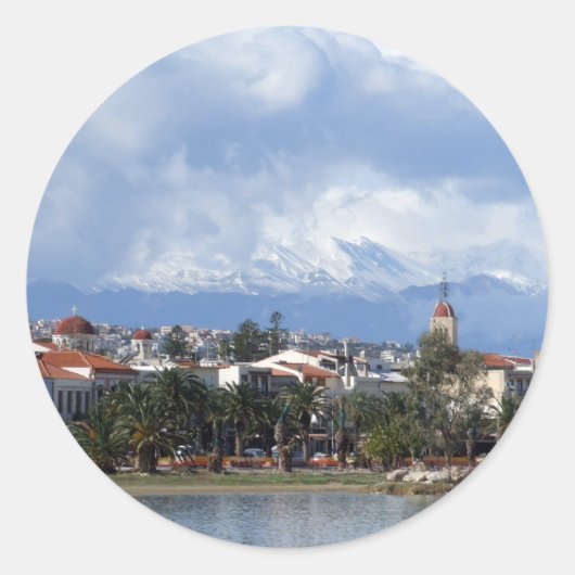 Rethymnon-Stickers Ronde Sticker (Voorkant)