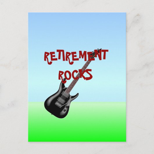 RETIMENT ROCKS, populair design Briefkaart (Voorkant)