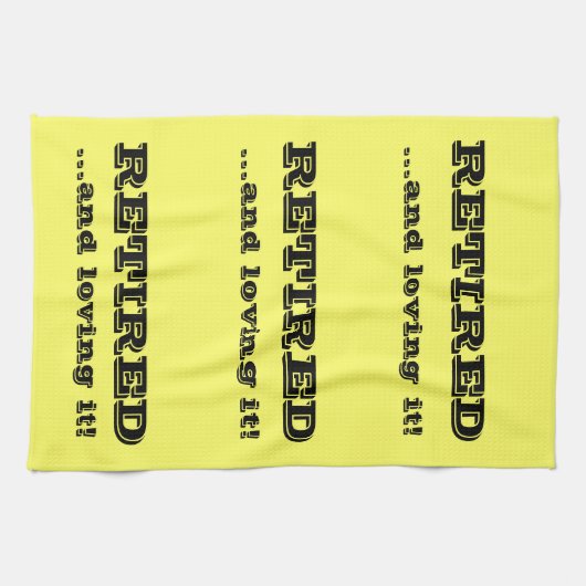 Retiré et l'aimer a customisé la serviette de (Horizontal)