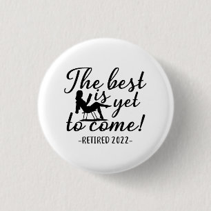 Retired 2022 Gift For Men & Women Funny Ronde Button 3,2 Cm