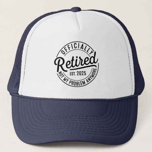 Retired 2025 Not My Problem Anymore Retirement Trucker Pet (Voorkant)