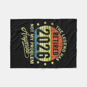 Retired 2026 Retirement 2026  Fleece Deken (Voorkant (Horizontaal))