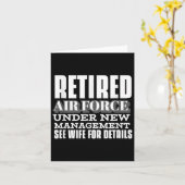 Retired Air Force Under New Management Retirement Kaart (Gele Bloem)