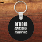 Retired Air Force Under New Management Retirement Sleutelhanger (Voorkant)