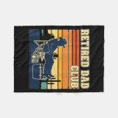 Retired And Proud Retirement Dad Club New Member Fleece Deken (Voorkant (Horizontaal))