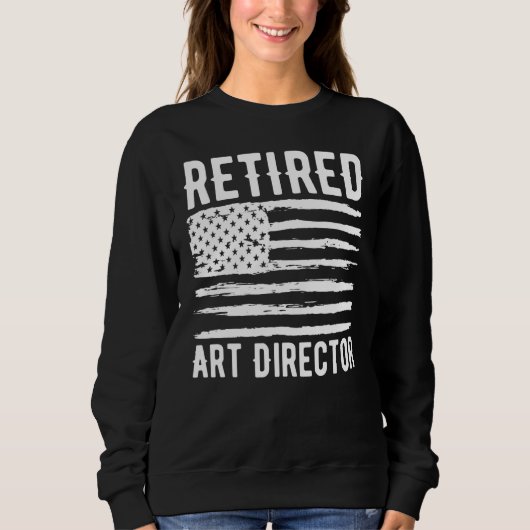 Retired Art Director Profession American Flag Trui (Voorkant)