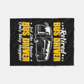 Retired Bus Driver Fleece Deken (Voorkant (Horizontaal))