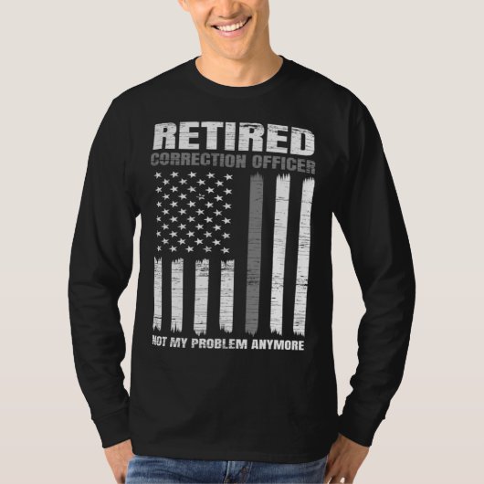 Retired Correction Officer Retirement US American  T-shirt (Voorkant)