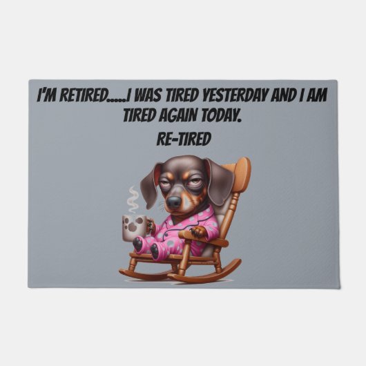 Retired Dachshund Deurmat (Voorkant)