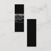 retired definition, funny retirement, retired klantenkaartje (Voorkant / Achterkant)