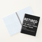 retired definition, funny retirement, retired notitieboek (Binnen)