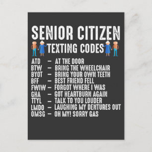 Retired elderly Person Senior Citizen Briefkaart