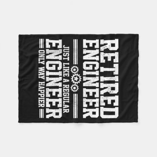 Retired Engineer Engineering Funny Saying Retireme Fleece Deken (Voorkant (Horizontaal))