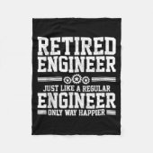 Retired Engineer Engineering Funny Saying Retireme Fleece Deken (Voorkant)