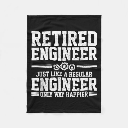 Retired Engineer Engineering Funny Saying Retireme Fleece Deken (Voorkant)
