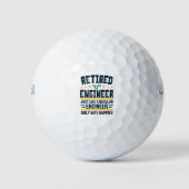 Retired Engineer Engineering Retirement Happier Golfballen (Voorkant)