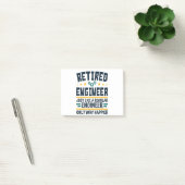 Retired Engineer Engineering Retirement Happier Post-it® Notes (Kantoor)