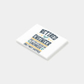 Retired Engineer Engineering Retirement Happier Post-it® Notes (Schuin)