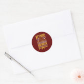 Retired Engineer Like A Regular Engineer Only Way Ronde Sticker (Envelop)