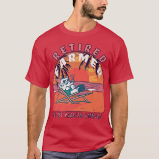 Retired Farmer Funny Vintage Retirement T-shirt