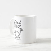 Retired Nurse Funny Nursing Retirement  Koffiemok (Voorkant links)