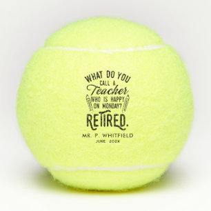 Retired PE Teacher Retirement Party Personalized Tennisballen