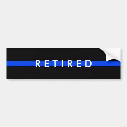 RETIRED POLICE OFFICER BUMPERSTICKER (Voorkant)