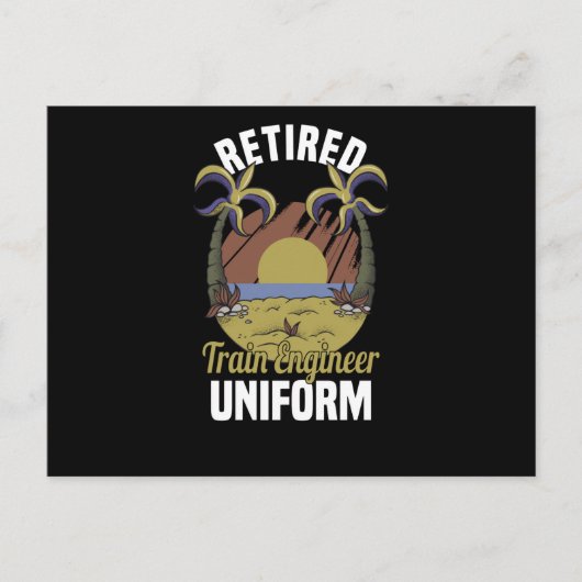 Retired Railroad Engineer Train Steam Conductor Briefkaart (Voorkant)