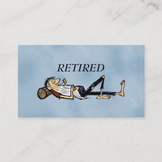 Retired Rip Van Winkle image fun Contactkaartje (Voorkant)