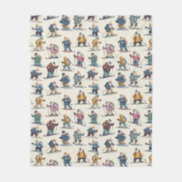 Retired Santa Claus North Pole Ski Club Fleece Deken