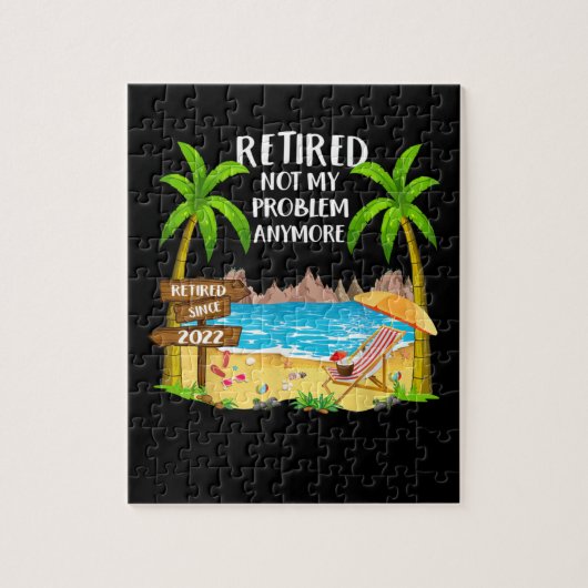 Retired Since 2022 Funny Retired by the Beach Legpuzzel (Verticaal)