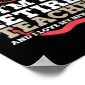 Retired Teacher I Love My New Schedule Funny Quote Poster (Hoek)