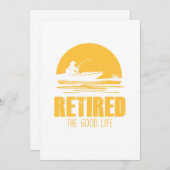 Retired The Good Life Fisherman Angler Kaart (Voorkant / Achterkant)