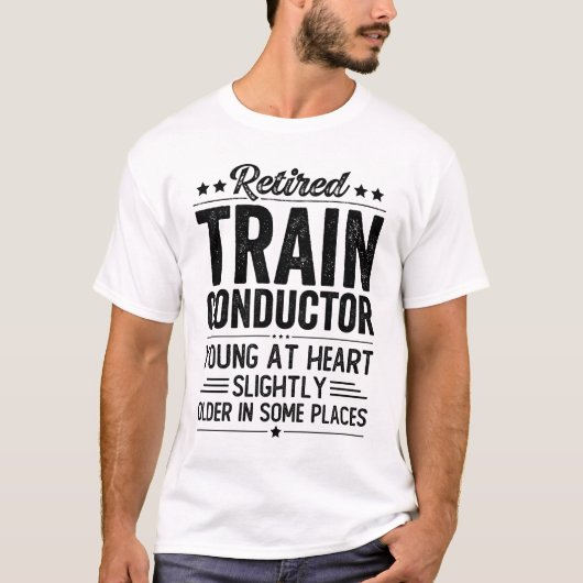 Retired Train Conductor T-shirt (Voorkant)
