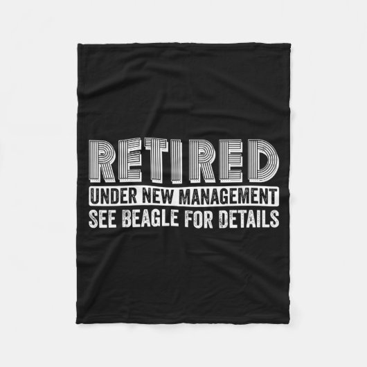 Retired Under New Management See Beagle For Detail Fleece Deken (Voorkant)