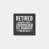 Retired Under New Management see Grandkids Post-it® Notes (Voorkant)